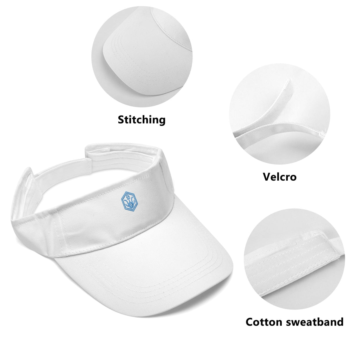 Embroidered Sun Visor Caps