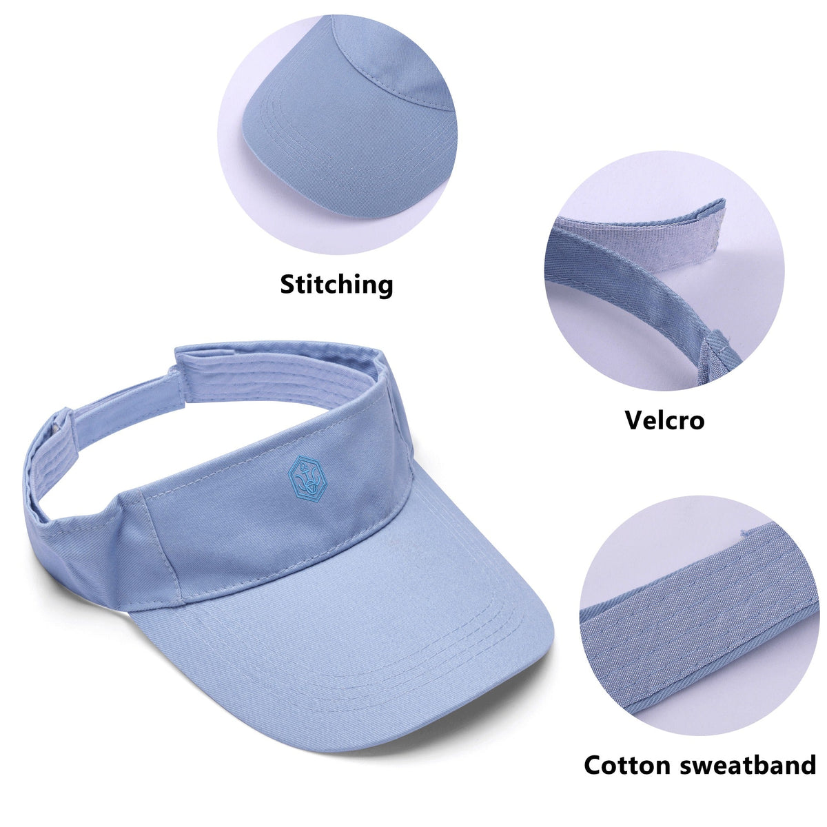 Embroidered Sun Visor Caps